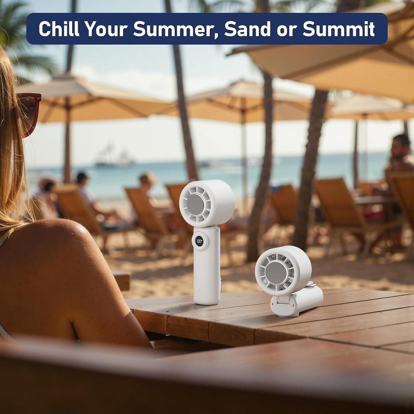 TurboCool™ Handheld Ice Cooling Fan – 4000mAh Rechargeable, Foldable & Ultra-Fast