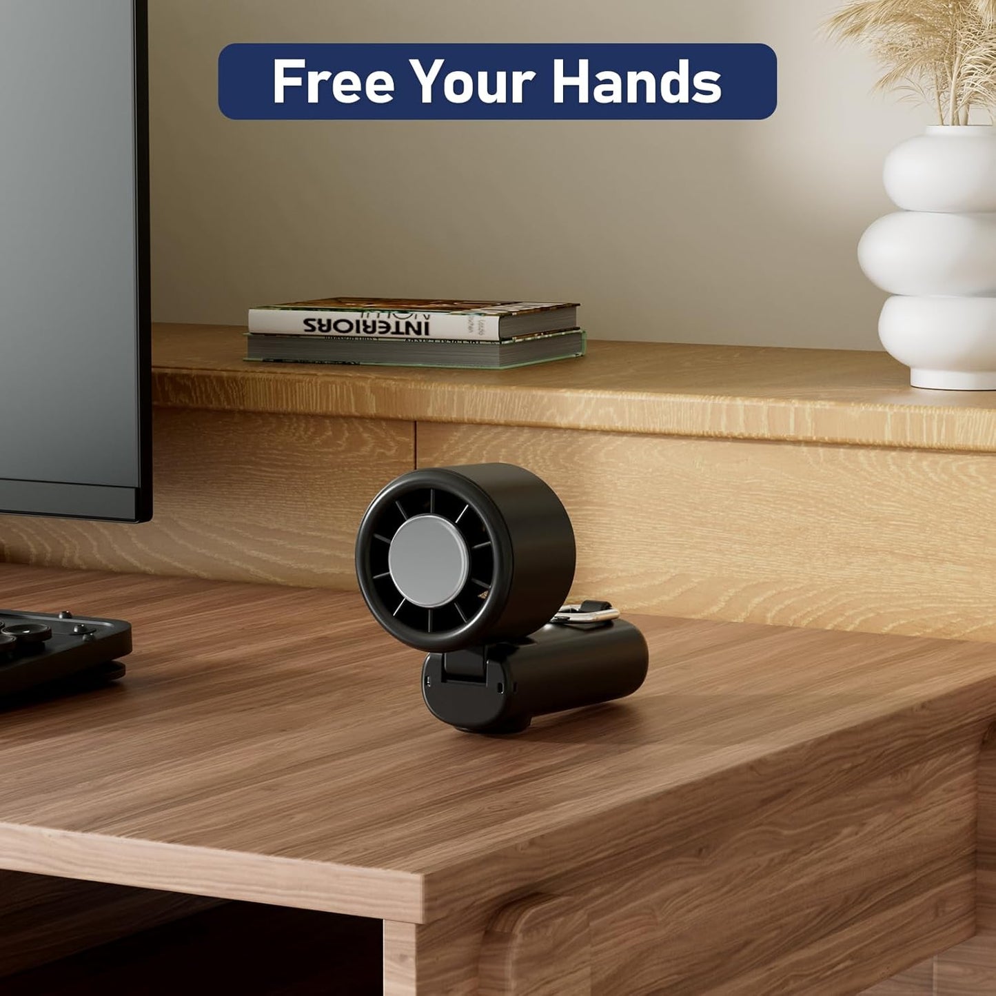 TurboCool™ Handheld Ice Cooling Fan – 4000mAh Rechargeable, Foldable & Ultra-Fast