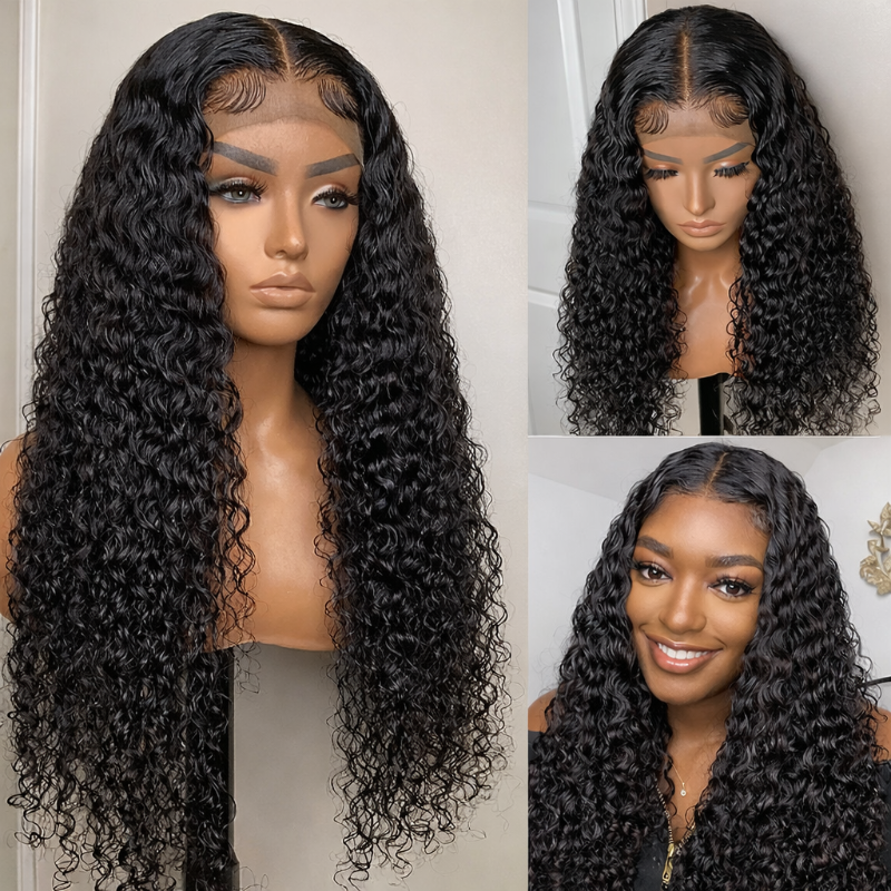 Water Wave HD Lace Frontal Wig — 180% Density, Ultra-Natural Melt