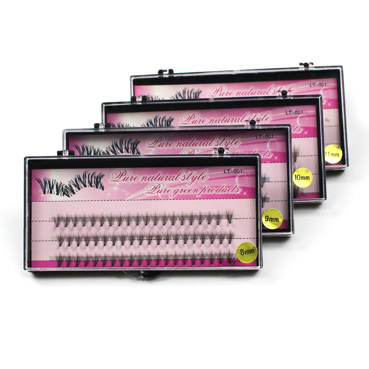 False Eyelashes Individual Lashes 100 Clusters Natural Eyelash Extension Kit DIY