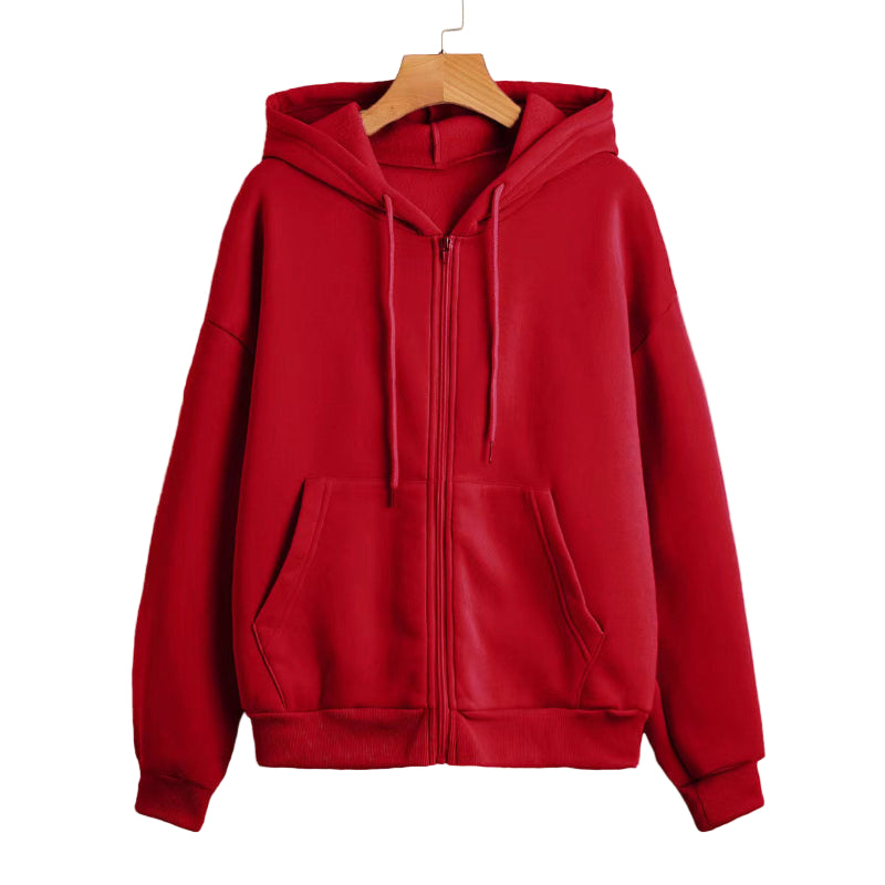 Men & Women Casual Cotton Hooded Fleece Drawstring Hoodie