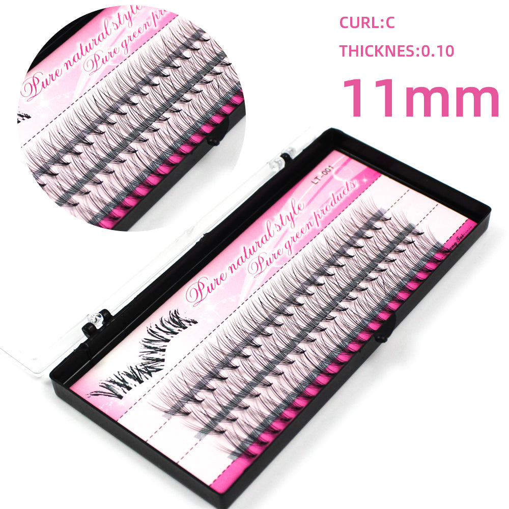 False Eyelashes Individual Lashes 100 Clusters Natural Eyelash Extension Kit DIY