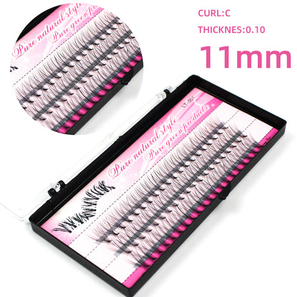 False Eyelashes Individual Lashes 100 Clusters Natural Eyelash Extension Kit DIY