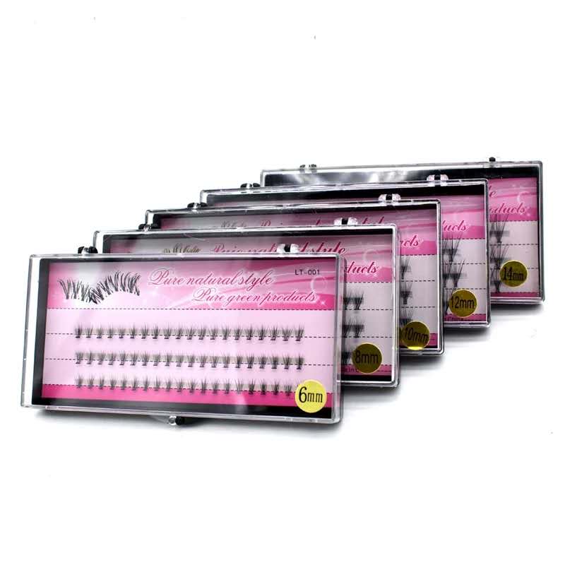 False Eyelashes Individual Lashes 100 Clusters Natural Eyelash Extension Kit DIY