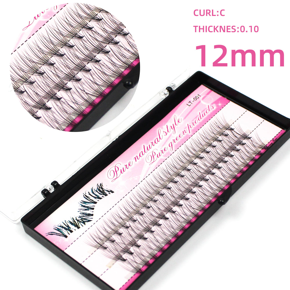 False Eyelashes Individual Lashes 100 Clusters Natural Eyelash Extension Kit DIY