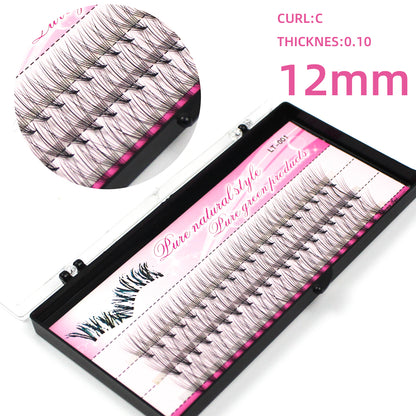 False Eyelashes Individual Lashes 100 Clusters Natural Eyelash Extension Kit DIY