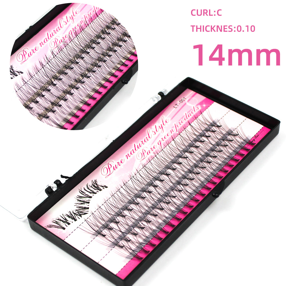 False Eyelashes Individual Lashes 100 Clusters Natural Eyelash Extension Kit DIY