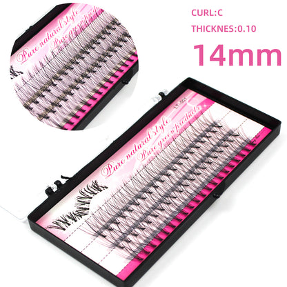 False Eyelashes Individual Lashes 100 Clusters Natural Eyelash Extension Kit DIY