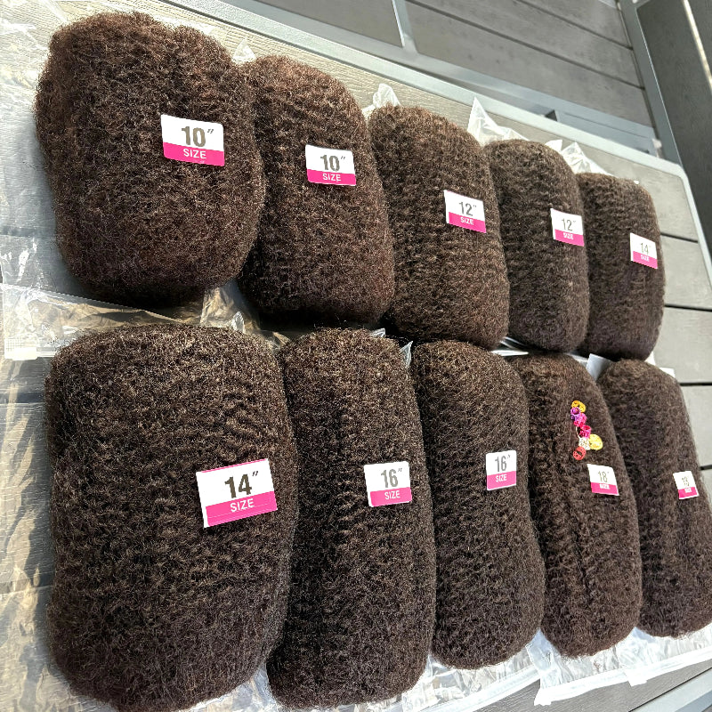 4C Afro Kinky Bulk Human Hair Extensions No Weft 30 Brazilian Remy Bulk for Locs Micro Twist Braiding Hair