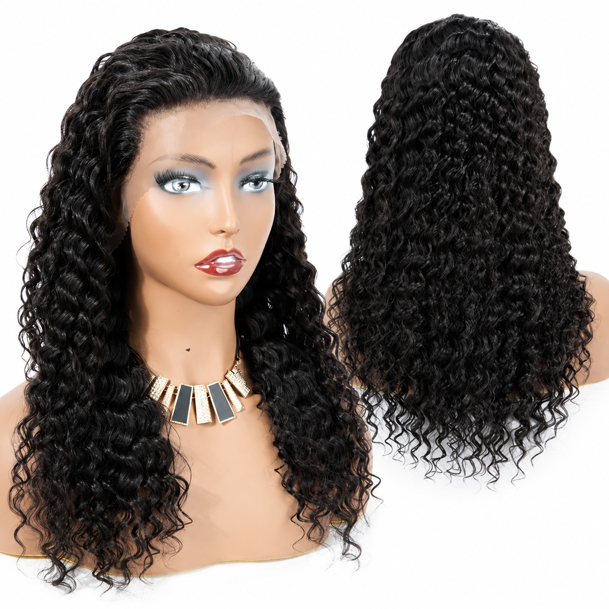 Brazilian Kinky Curly Lace Front Synthetic Hair 13x4 - 150% Density