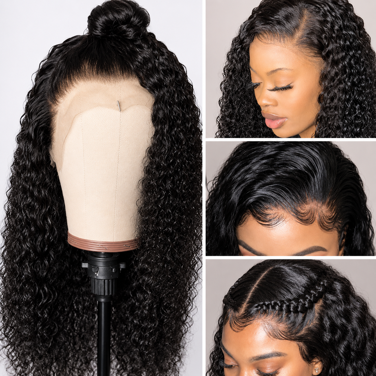 Brazilian Kinky Curly Lace Front Synthetic Hair 13x4 - 150% Density