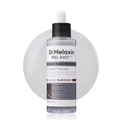 Dr. Melaxin Rice Exfoliating Essence Moisturizing Peel Shot White And Black Soften Serum Gentle Exfoliation Korean Skin Care