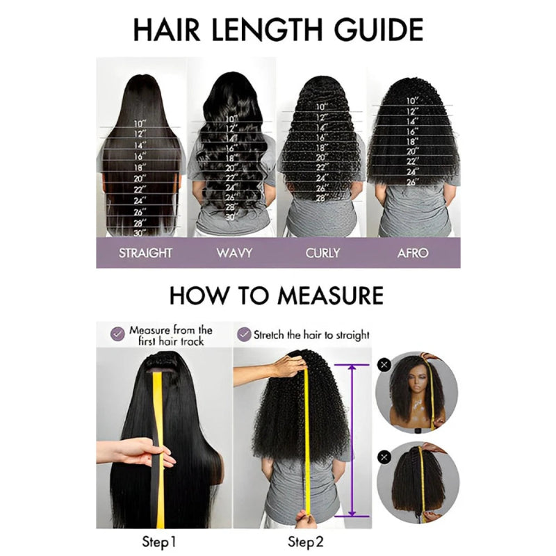 200% Density Brazilian Human Hair Lace Front Wig-Deep Kinky Curly Wave HD Lace Frontal Wig with Pre-Plucked Baby Hair