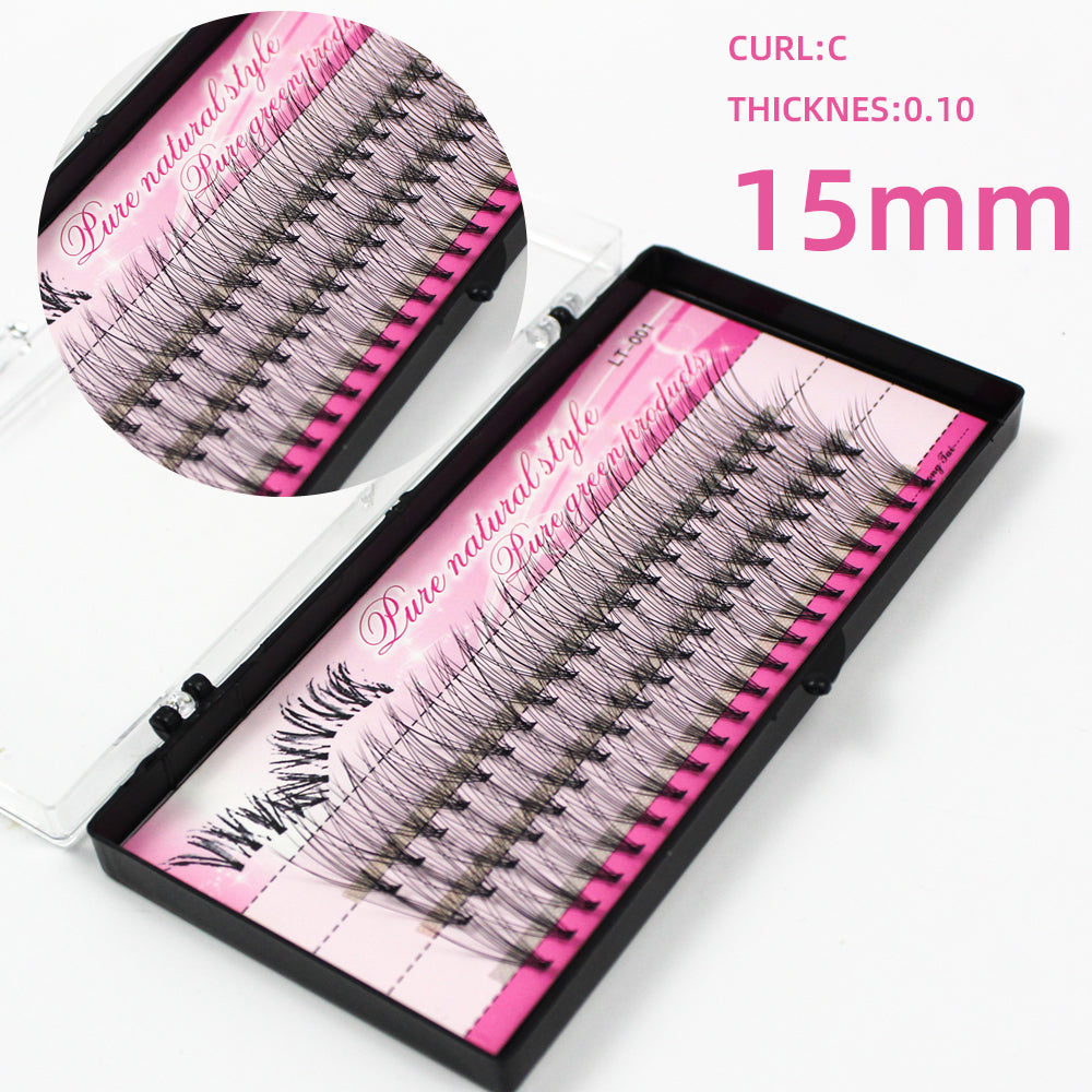 False Eyelashes Individual Lashes 100 Clusters Natural Eyelash Extension Kit DIY