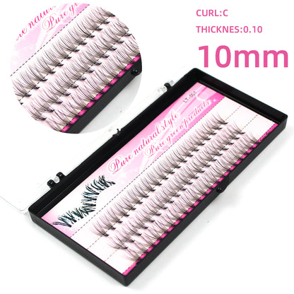 False Eyelashes Individual Lashes 100 Clusters Natural Eyelash Extension Kit DIY