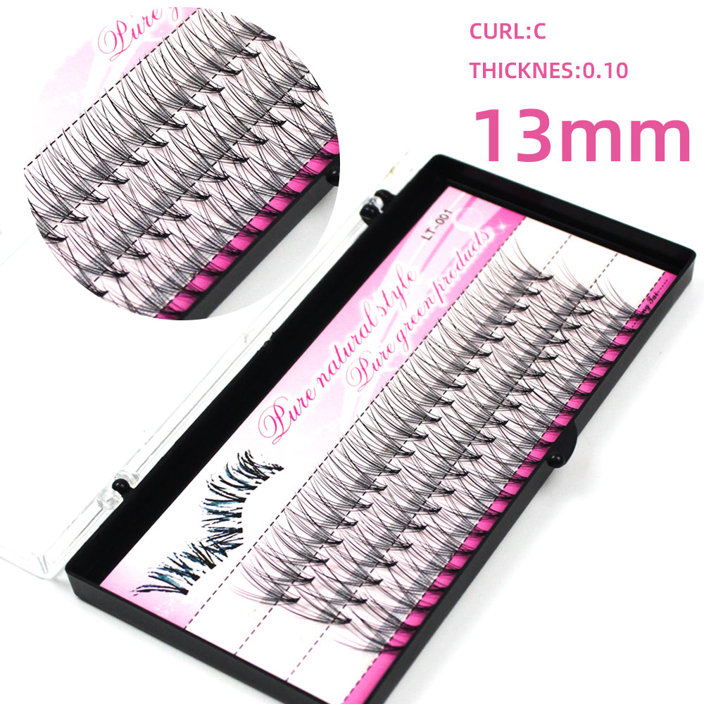 False Eyelashes Individual Lashes 100 Clusters Natural Eyelash Extension Kit DIY
